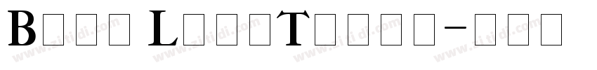 Baro LineThree字体转换